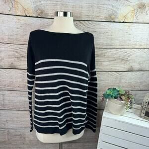 Michael Stars Black and White Striped Sweater